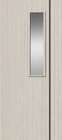 ประตู PVC - Polywood(โพลีวูด) รุ่น M-Series รหัส PM-4 (บานกระจกบน) สีไวท์โอ๊ค