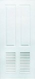 ประตู UPVC - Polywood (โพลีวูด) Special II PSW-4 บานเกล็ด-ลูกฟัก สีขาว