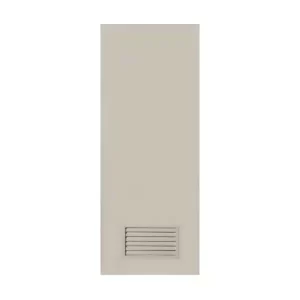 ประตู uPVC ภายใน Polywood เกล็ดล่าง PSW-14 สีเบจ ผิวลายเสี้ยนไม้