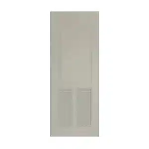 ประตู uPVC ภายใน Polywood เกล็ดล่าง-3 ฟักโค้งบน PSW-16 สีเบจ ผิวลายเสี้ยนไม้