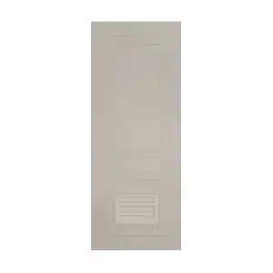 ประตู uPVC ภายใน Polywood เกล็ดล่าง-เซาะร่อง Vacuum PSW-30 สีเบจ ผิวลายเสี้ยนไม้