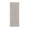 ประตู uPVC ภายนอก-ภายใน Polywood PJL-004 สีเบจ ผิวลายเสี้ยนไม้