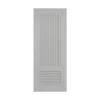 ประตู uPVC ภายนอก-ภายใน Polywood PJL-004 สีเทา ผิวลายเสี้ยนไม้