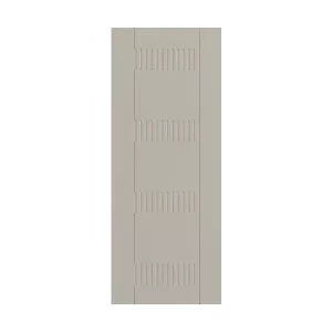 ประตู uPVC ภายนอก-ภายใน Polywood PJR-005 สีเบจ ผิวลายเสี้ยนไม้