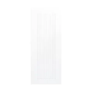 ประตู uPVC ภายนอก-ภายใน Polywood PJR-006 สีขาว ผิวลายเสี้ยนไม้