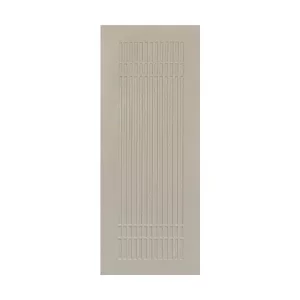 ประตู uPVC ภายนอก-ภายใน Polywood PJR-007 สีเบจ ผิวลายเสี้ยนไม้