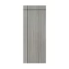 ประตู uPVC ภายใน Polywood เซาะร่องดำตั้ง 1 เส้น, นอน 1 เส้น LPRM-002 สีเกรย์ซิลค์ ผิวลายเสี้ยนไม้
