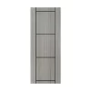 ประตู uPVC ภายใน Polywood เซาะร่องดำ LPRM-007 สีเกรย์ซิลค์ ผิวลายเสี้ยนไม้