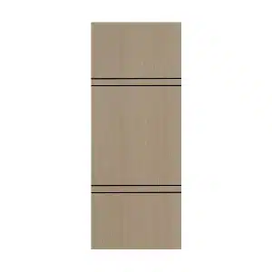 ประตู uPVC ภายใน Polywood เซาะร่องดำ LPRM-016 สีบราวน์วอลนัท ผิวลายเสี้ยนไม้